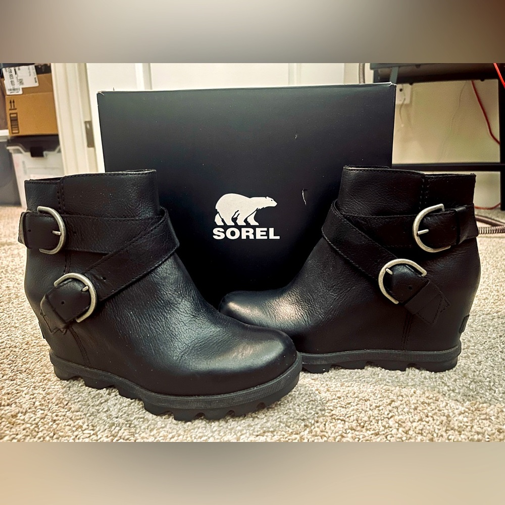 Sorel Joan of Arctic Wedge II Buckle 7 Black